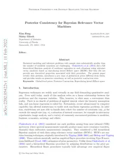 Posterior Consistency for Bayesian Relevance Vector Machines