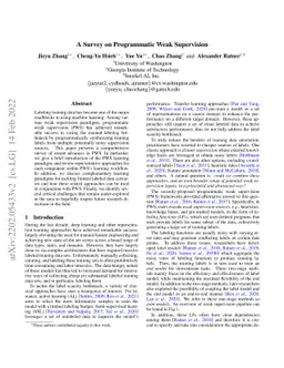 A Survey on Programmatic Weak Supervision