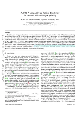 ACORT: A Compact Object Relation Transformer for Parameter Efficient
  Image Captioning