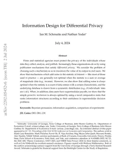 Information Design for Differential Privacy