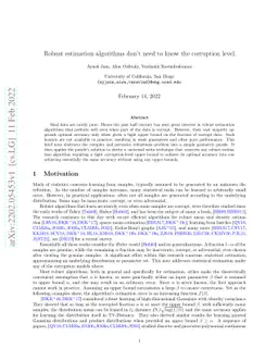 Robust estimation algorithms don't need to know the corruption level