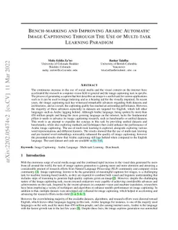 Bench-Marking And Improving Arabic Automatic Image Captioning Through
  The Use Of Multi-Task Learning Paradigm