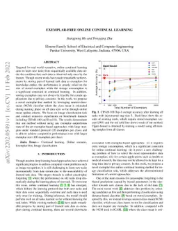 Exemplar-free Online Continual Learning
