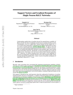 Support Vectors and Gradient Dynamics of Single-Neuron ReLU Networks