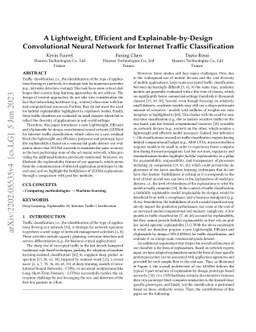 A Lightweight, Efficient and Explainable-by-Design Convolutional Neural
  Network for Internet Traffic Classification