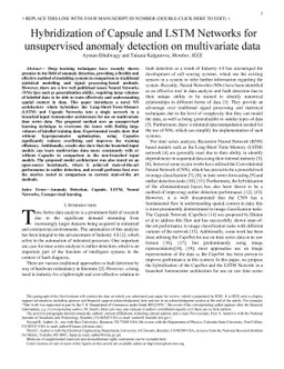 Hybridization of Capsule and LSTM Networks for unsupervised anomaly
  detection on multivariate data