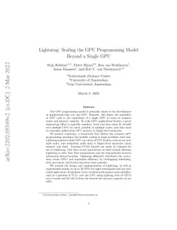 Lightning: Scaling the GPU Programming Model Beyond a Single GPU