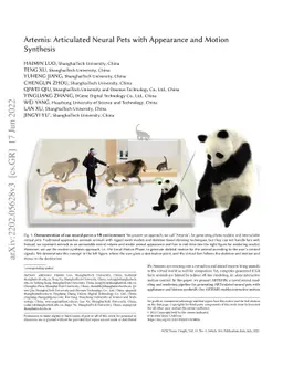 Artemis: Articulated Neural Pets with Appearance and Motion synthesis