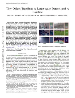 Tiny Object Tracking: A Large-scale Dataset and A Baseline