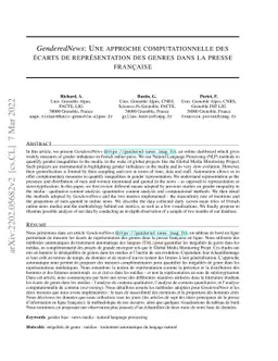 GenderedNews: Une approche computationnelle des écarts de
  représentation des genres dans la presse française