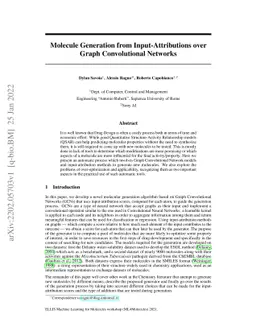 Molecule Generation from Input-Attributions over Graph Convolutional
  Networks