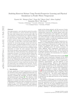 Modeling Reservoir Release Using Pseudo-Prospective Learning and
  Physical Simulations to Predict Water Temperature