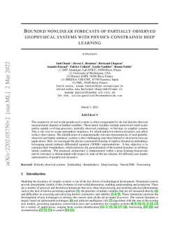 Bounded nonlinear forecasts of partially observed geophysical systems
  with physics-constrained deep learning