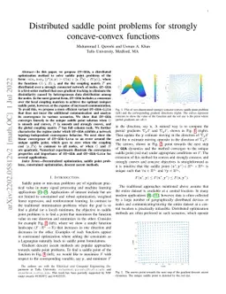 Distributed saddle point problems for strongly concave-convex functions