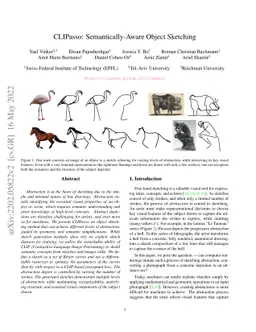 CLIPasso: Semantically-Aware Object Sketching