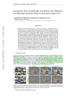 Learning Fast Samplers for Diffusion Models by Differentiating Through
  Sample Quality