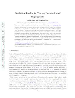 Statistical Limits for Testing Correlation of Hypergraphs