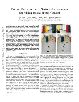 Failure Prediction with Statistical Guarantees for Vision-Based Robot
  Control