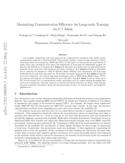 Maximizing Communication Efficiency for Large-scale Training via 0/1
  Adam