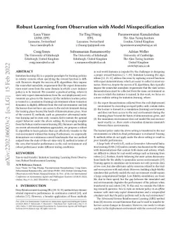 Robust Learning from Observation with Model Misspecification