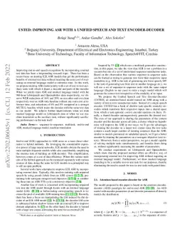 USTED: Improving ASR with a Unified Speech and Text Encoder-Decoder