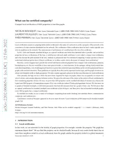 What can be certified compactly?