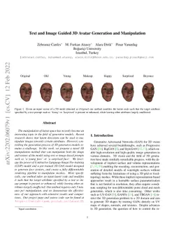 Text and Image Guided 3D Avatar Generation and Manipulation