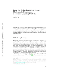 From the String Landscape to the Mathematical Landscape: a
  Machine-Learning Outlook