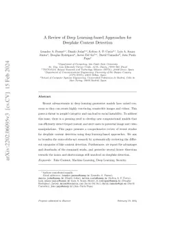 A Review of Deep Learning-based Approaches for Deepfake Content
  Detection