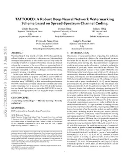 TATTOOED: A Robust Deep Neural Network Watermarking Scheme based on
  Spread-Spectrum Channel Coding
