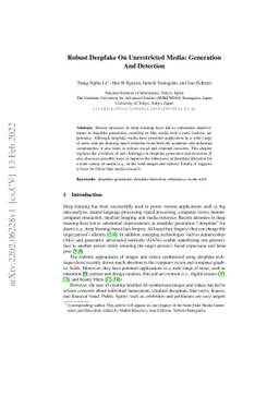 Robust Deepfake On Unrestricted Media: Generation And Detection