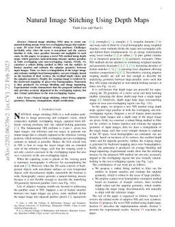 Natural Image Stitching Using Depth Maps