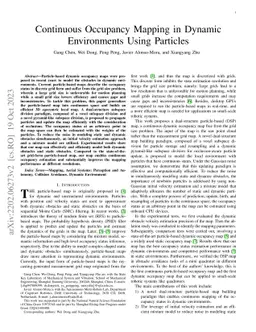 Continuous Occupancy Mapping in Dynamic Environments Using Particles