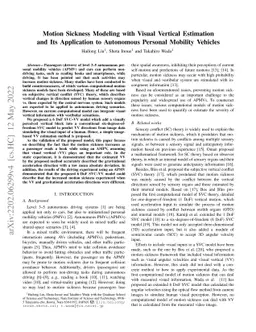 Motion Sickness Modeling with Visual Vertical Estimation and Its
  Application to Autonomous Personal Mobility Vehicles
