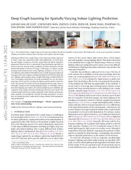 Deep Graph Learning for Spatially-Varying Indoor Lighting Prediction