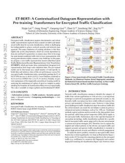 ET-BERT: A Contextualized Datagram Representation with Pre-training
  Transformers for Encrypted Traffic Classification
