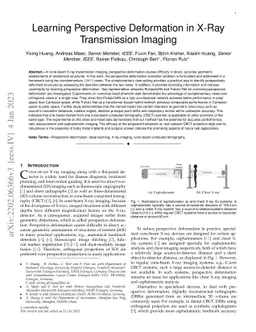 Learning Perspective Deformation in X-Ray Transmission Imaging