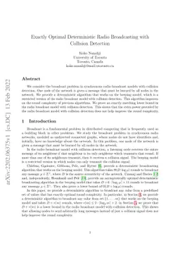 Exactly Optimal Deterministic Radio Broadcasting with Collision
  Detection