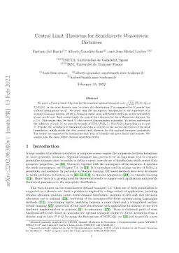 Central Limit Theorems for Semidiscrete Wasserstein Distances