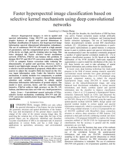 Faster hyperspectral image classification based on selective kernel
  mechanism using deep convolutional networks