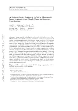 A State-of-the-art Survey of U-Net in Microscopic Image Analysis: from
  Simple Usage to Structure Mortification