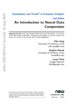 An Introduction to Neural Data Compression