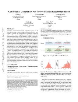 Conditional Generation Net for Medication Recommendation