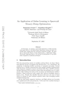 An Application of Online Learning to Spacecraft Memory Dump Optimization