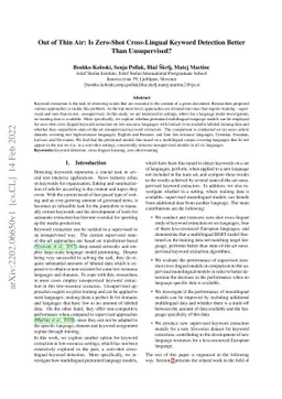 Out of Thin Air: Is Zero-Shot Cross-Lingual Keyword Detection Better
  Than Unsupervised?