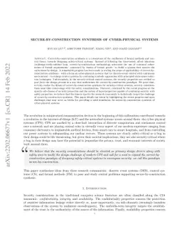 Secure-by-Construction Synthesis of Cyber-Physical Systems