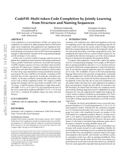 CodeFill: Multi-token Code Completion by Jointly Learning from Structure
  and Naming Sequences