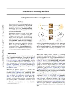 Probabilistic Embeddings Revisited
