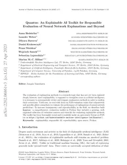 Quantus: An Explainable AI Toolkit for Responsible Evaluation of Neural
  Network Explanations and Beyond