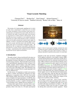 Visual Acoustic Matching